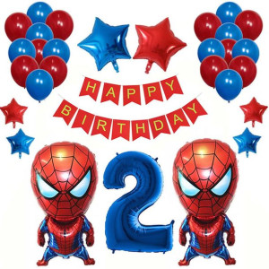Zestaw Balony Na Drugie 2 Urodziny Spiderman