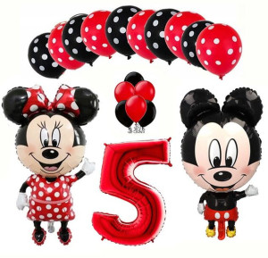 Zestaw Balonów Na 5 Urodziny Myszka Miki I Minnie