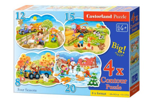 Castorland Puzzle 4w1 Four Seasons Układanka Cztery Pory Roku