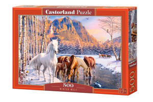 Castorland Puzzle 500el. Winter Melt Konie Zimowy Krajobraz