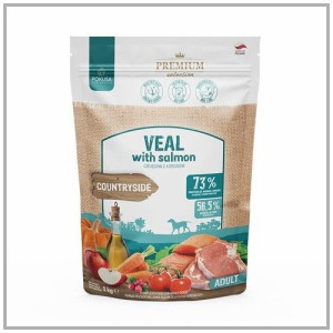 Pokusa. Cielęcina z łososiem 1kg Karma sucha dla psa