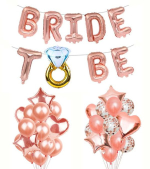 Bride To Be Zestaw Balonów Na Wieczór Panieński Gold Rose