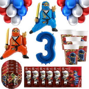 Zestaw Balony Na 3 Urodziny 3 Latka Ninja Go