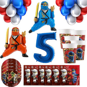 Zestaw Balony Na 5 Urodziny 5 Latek Ninja Go