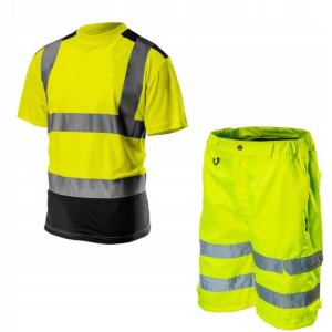Zestaw Ostrzegawczy Ziel T-shirt + Spodenki Roz S