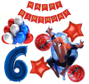Balony Zestaw Spider Man Na 6 Urodziny