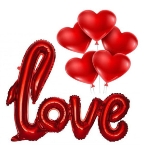 Balony Na Walentynki Love Serce Czerwone 6szt