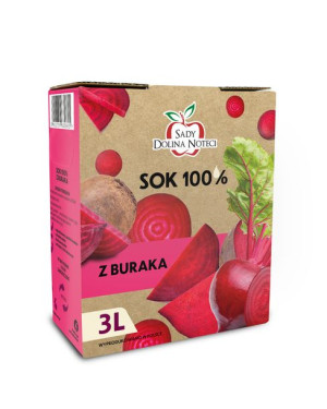 Sok z buraka KARTON 3L Sady Dolina Noteci -burak, buraczek