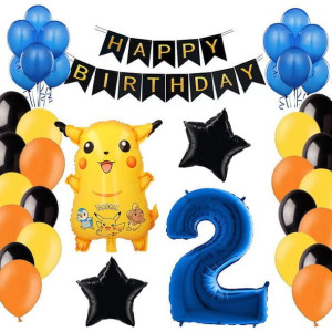 Balony Zestaw Na 2 Urodziny Dekoracje Pokemon