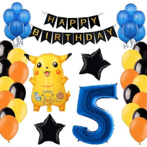 Balony Zestaw Na 5 Urodziny Dekoracje Pokemon