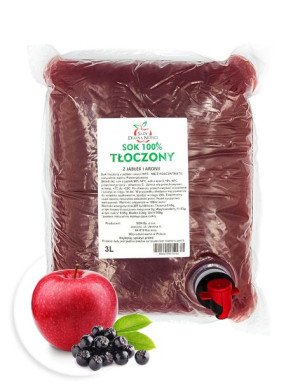Sok Jabłko Aronia 100% NFC 3L wyciskany z aronii, w worku
