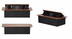 Orno Gniazdo Wpuszczane W Blat 2x2p+z, 2xusb Złoty