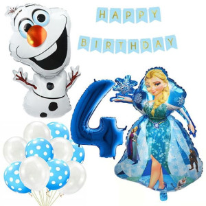 Balony Zestaw Na 4 Urodziny Frozen Kraina Lodu