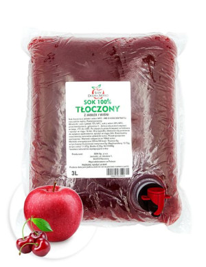 Sok Jabłko Wiśnia NFC 3L Tłoczony / wyciskany - w worku