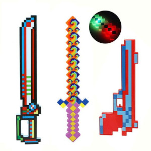 Zestaw Minecraft Szabla+miecz+pistolet 3szt