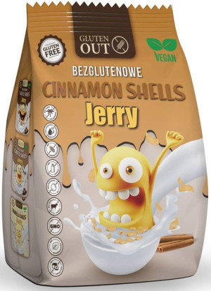 Płatki śniadaniowe z cynamonem Muszelki Bezglutenowe 375 g - Jerry Cinnamon