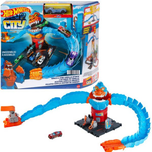 Hot Wheels City zestaw Pułapka Goryla + pojazd