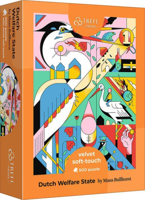 Puzzle 500 elementów Velvet Soft Touch Dutch Welfare State UFT