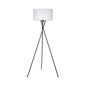 Hugo Lampa Podłogowa 1xe27 Max.40w Biały/transparentny/czarny