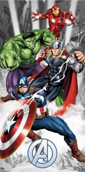 Ręcznik Bawełniany 70x140 Avengers Kapitan Ameryka