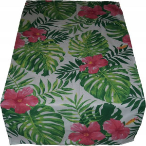 Bieżnik Obrus 60x200 Bawełniany Monstera Kwiaty