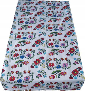 Bieżnik Obrus 60x120 Bawełniany Folk Kwiaty Łowicz