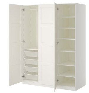 IKEA PAX/BERGSBO Szafa biały/biały 150x60x201 cm
