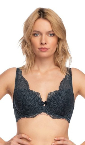 Biustonosz push-up Estera Nipplex Grfaitowy 75B