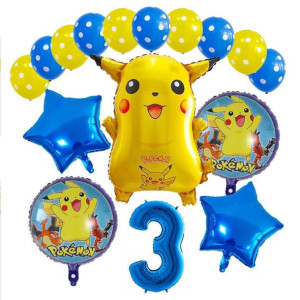Zestaw Balonów Na 3 Urodziny 3 Latka Pokemon