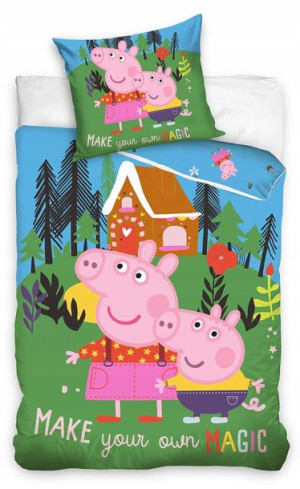 Pościel 160x200 Dziecięca Świnka Peppa Pig Bawełna