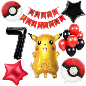 Zestaw Balonów Na 7 Urodziny 7 Latek Pokemon