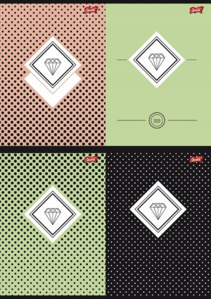 Zeszyt 60 Kartek A5 Kratka Diamenty Diamonds Mix 4