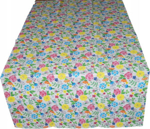Bieżnik Obrus 60x220 Bawełniany Kwiaty Kwiatki