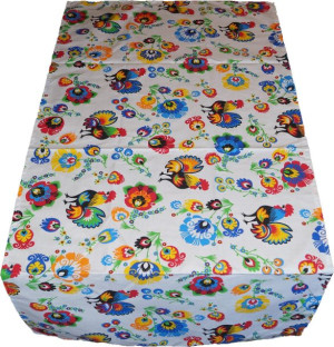 Bieżnik Obrus Folk 60x180 Bawełniany Kaszuby Kogut