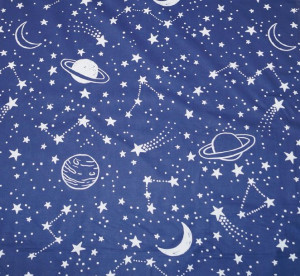 Tkanina Bawełniana Pościelowa Gwiazdy Kosmos Stars