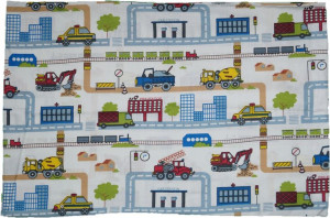 Poszewka na Poduszkę 40x60 Auta Koparki Budowa Car