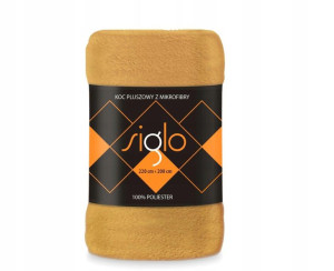 Koc 200x220 Mikrofibra Narzuta Na Łóżko Żółty