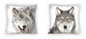 Wilk z Wilkiem Wolf Poszewka na Poduszkę 40x40