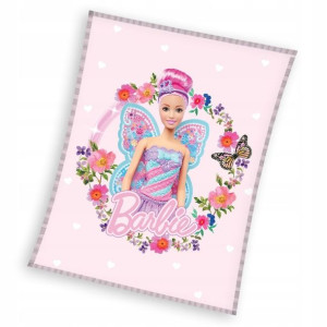 Koc 110x140 Kocyk Barbie Lalka Haft Imię Polar