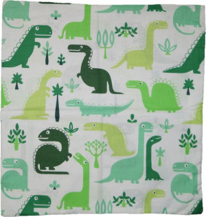 Flanelowa Poszewka na Poduszkę 45x45 Dinozaury
