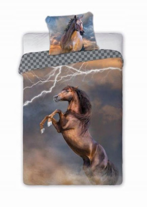 Pościel Bawełniana 140x200 Koń Konie z Końmi Horse