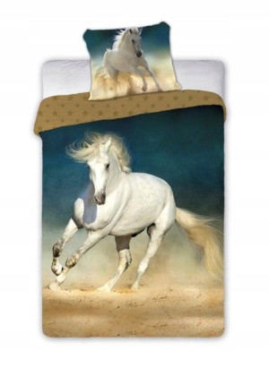 Pościel Bawełniana 140x200 Koń Konie z Końmi Horse