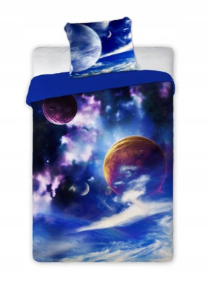 Pościel Bawełniana 160x200 Kosmos Planety Cosmos