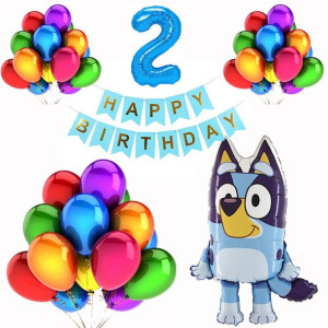 Zestaw Balonów Na 2 Urodziny Bluey 28szt