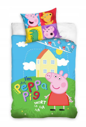 Pościel 160x200 Dziecięca Świnka Peppa Pig Bawełna