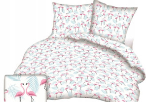 Pościel 160x200 Bawełniana Flaming Flamingi 160