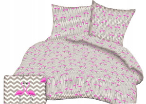 Pościel 200x220 Bawełniana Flaming Flamingi 220