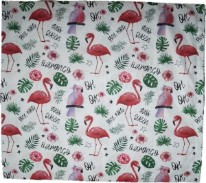 Bawełniana Poszewka 70x80 Flamingi Papugi Monstera
