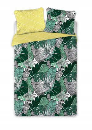 Pościel Bawełniana 160x200 Monstera Palmy Kwiaty