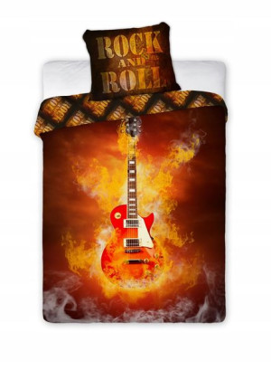 Pościel 160x200 Bawełniana Gitara Muzyka Rock